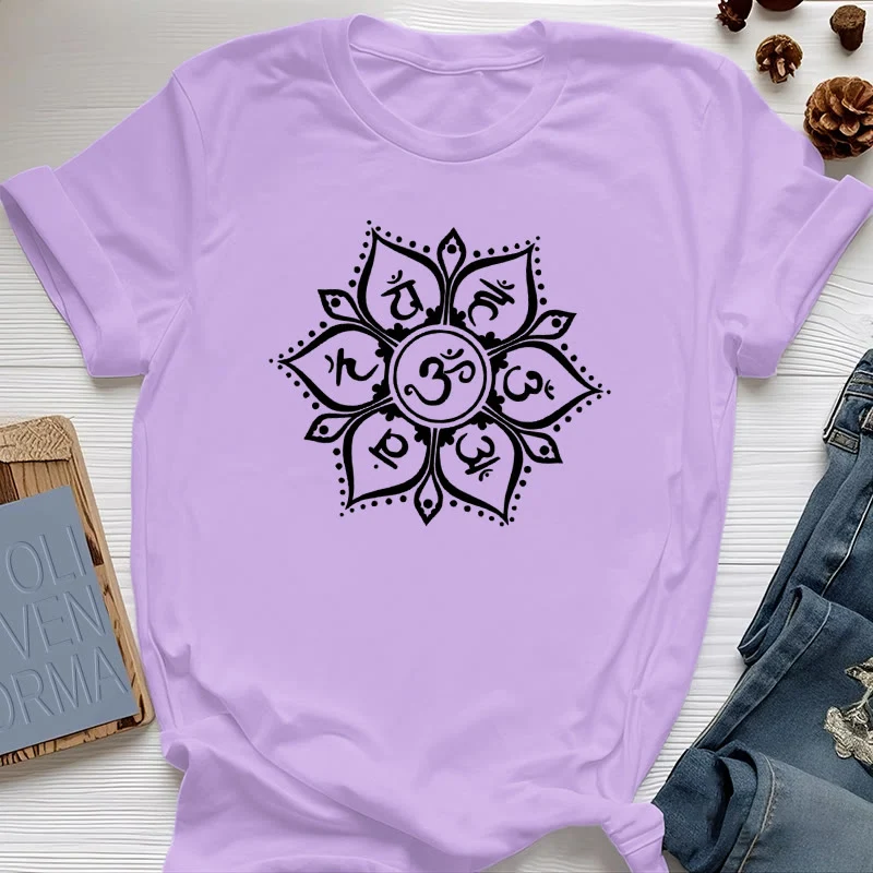 Olivenorma Sieben Chakra-Symbole T-Shirt
