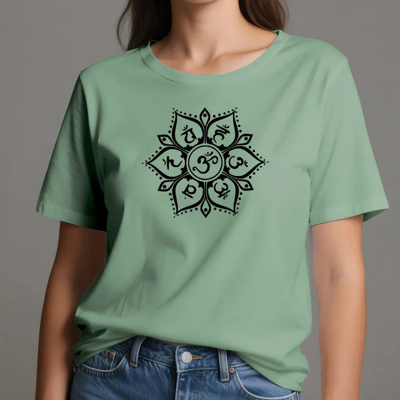 Olivenorma Sieben Chakra-Symbole T-Shirt