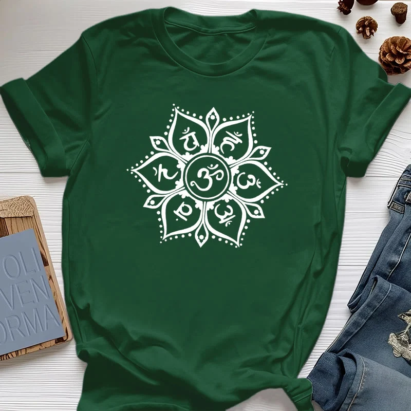 Olivenorma Sieben Chakra-Symbole T-Shirt