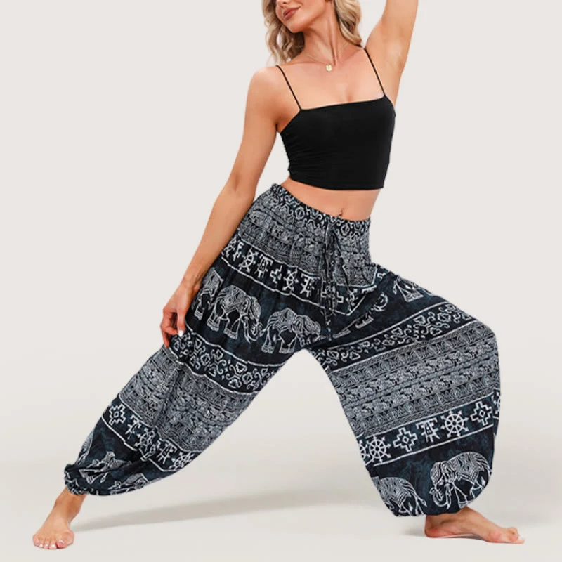 Olivenorma Boho Elefant Yoga Pumphose