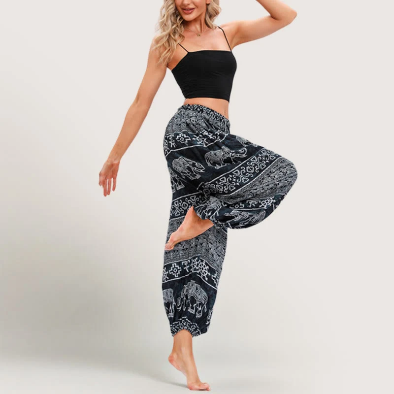Olivenorma Boho Elefant Yoga Pumphose