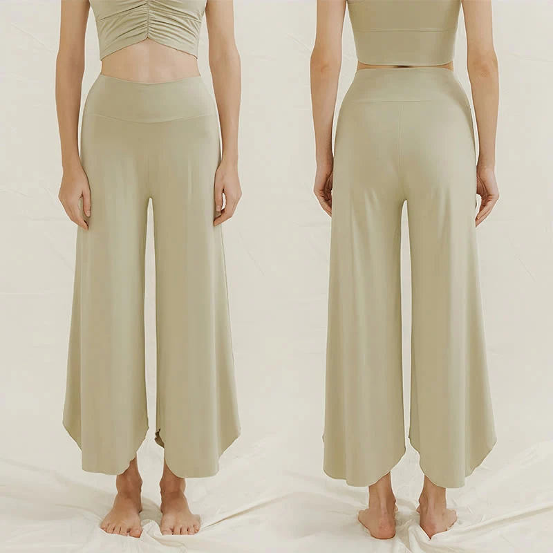 Olivenorma – Weiche, ausgestellte Yoga-Loungehose