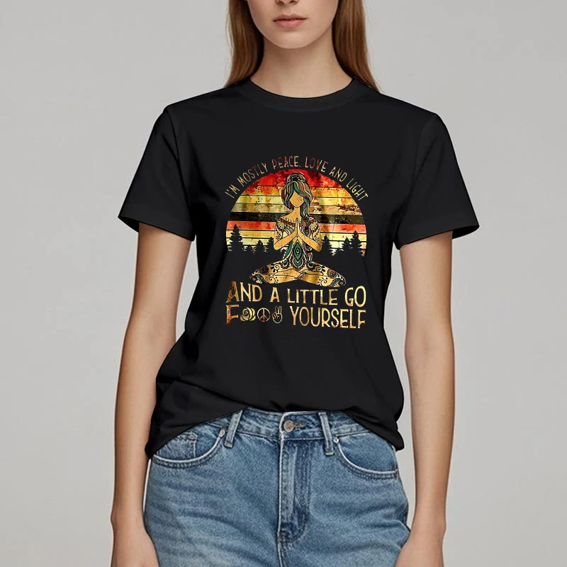 Olivenorma T-Shirt mit Aufschrift „Mostly Peace“