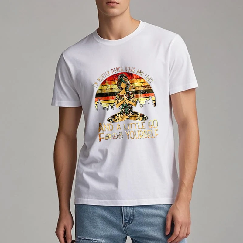 Olivenorma T-Shirt mit Aufschrift „Mostly Peace“