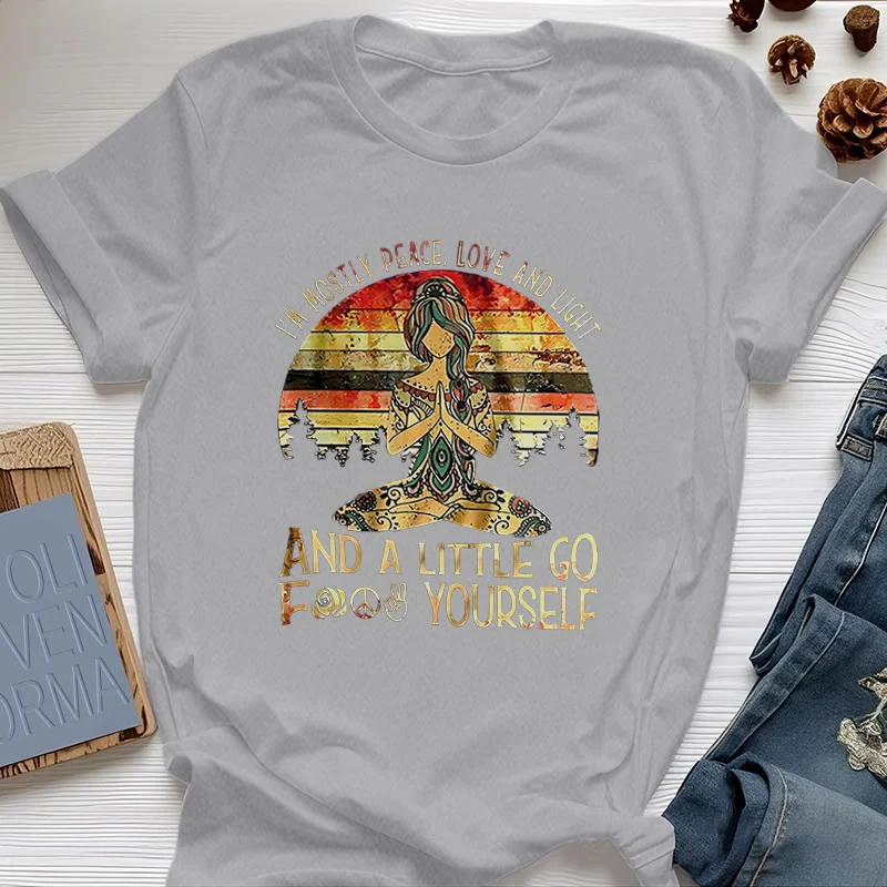 Olivenorma T-Shirt mit Aufschrift „Mostly Peace“