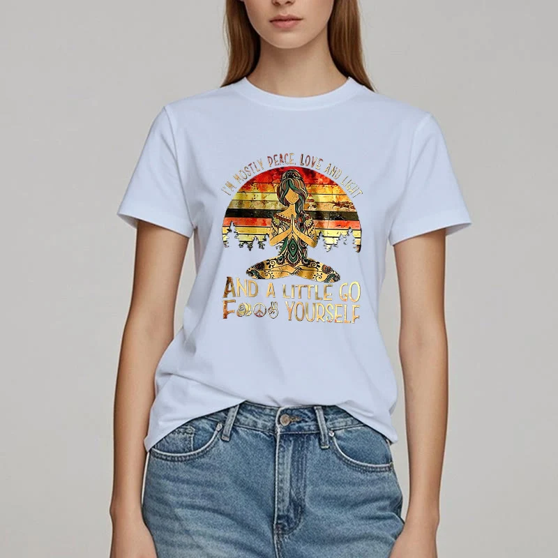 Olivenorma T-Shirt mit Aufschrift „Mostly Peace“