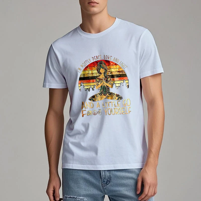 Olivenorma T-Shirt mit Aufschrift „Mostly Peace“