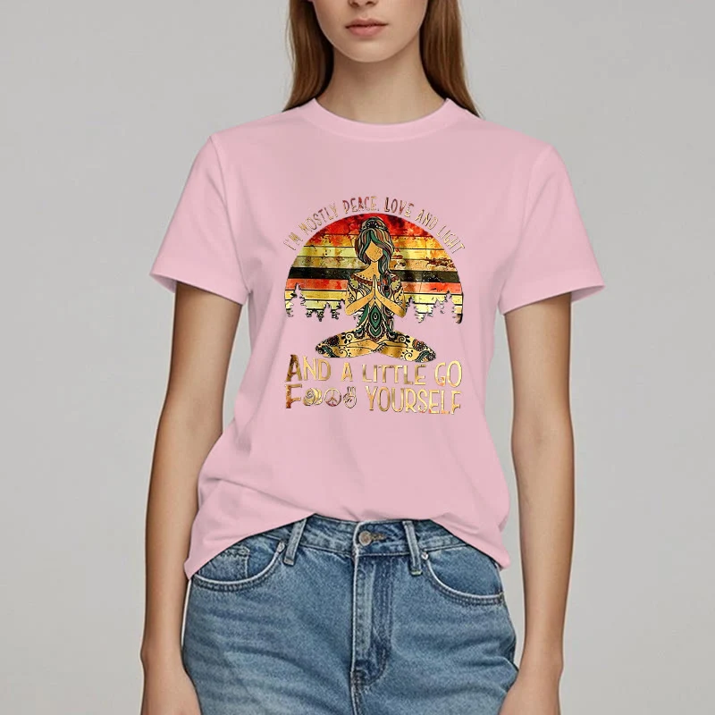 Olivenorma T-Shirt mit Aufschrift „Mostly Peace“