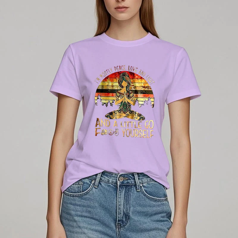 Olivenorma T-Shirt mit Aufschrift „Mostly Peace“