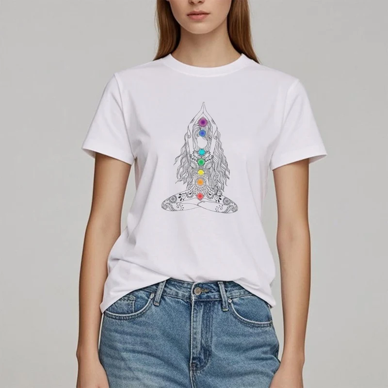 Olivenorma Chakra Meditation Baumwoll-T-Shirt