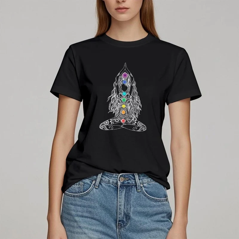Olivenorma Chakra Meditation Baumwoll-T-Shirt