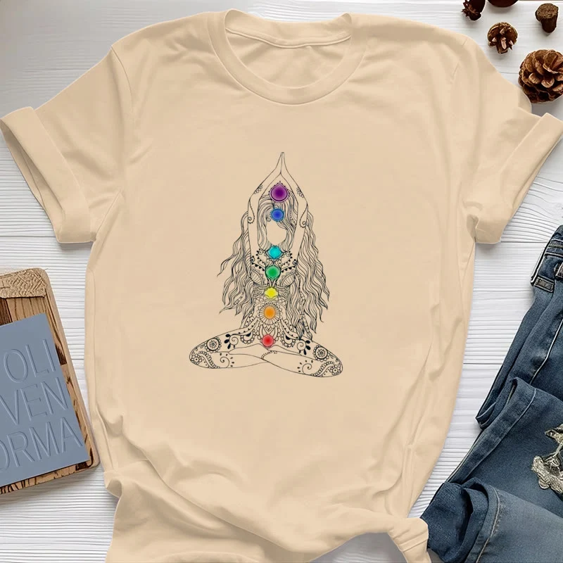 Olivenorma Chakra Meditation Baumwoll-T-Shirt
