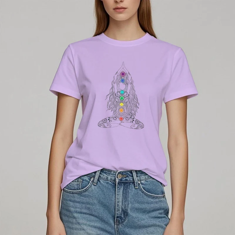 Olivenorma Chakra Meditation Baumwoll-T-Shirt