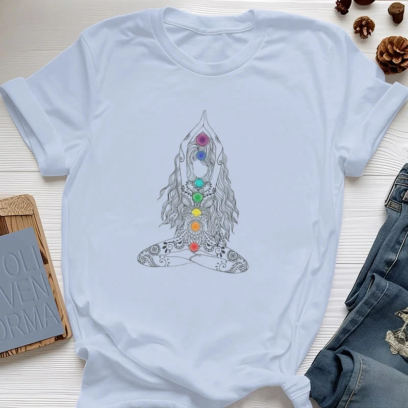 Olivenorma Chakra Meditation Baumwoll-T-Shirt