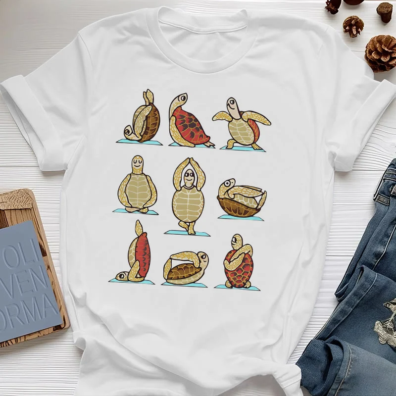 Olivenorma Yoga Schildkröte T-Shirt