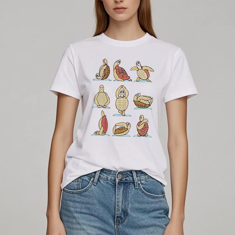 Olivenorma Yoga Schildkröte T-Shirt