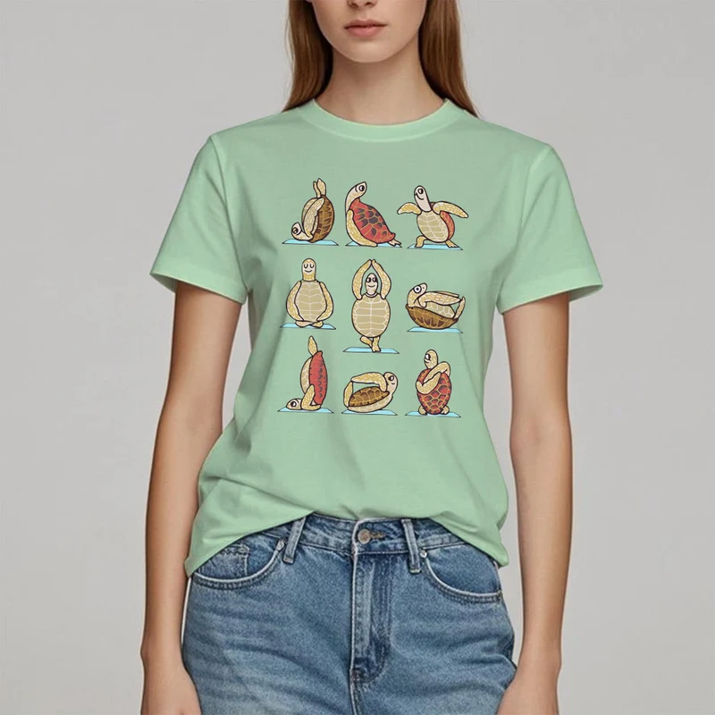 Olivenorma Yoga Schildkröte T-Shirt