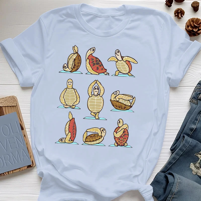 Olivenorma Yoga Schildkröte T-Shirt