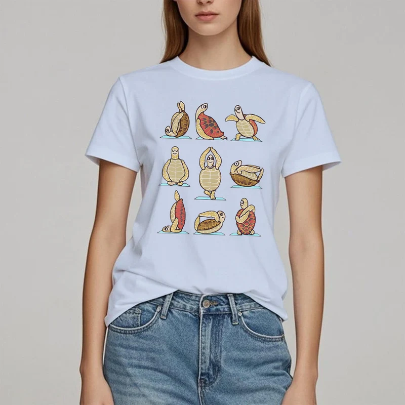 Olivenorma Yoga Schildkröte T-Shirt