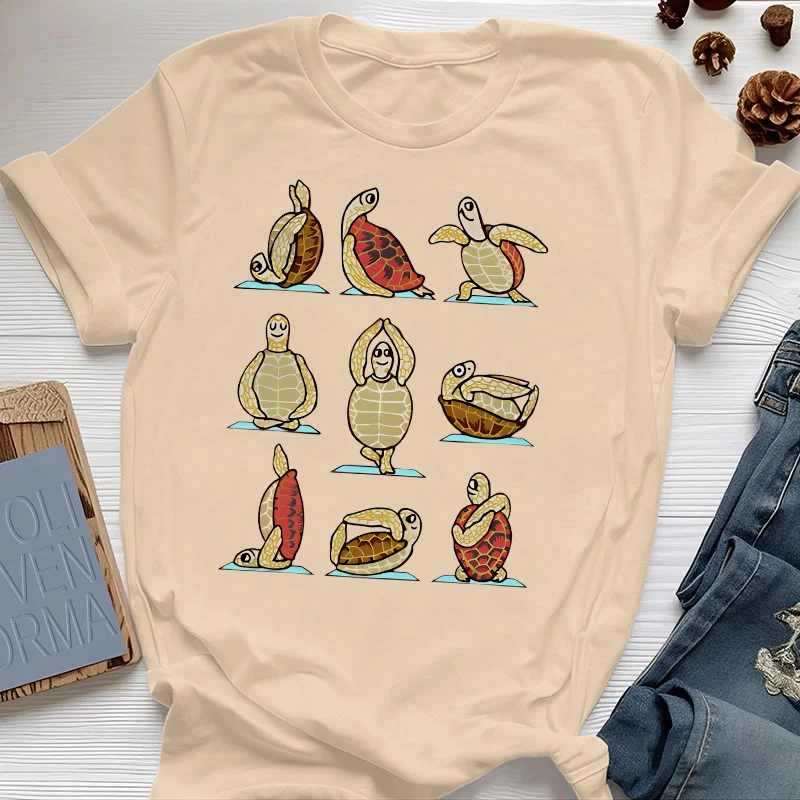 Olivenorma Yoga Schildkröte T-Shirt