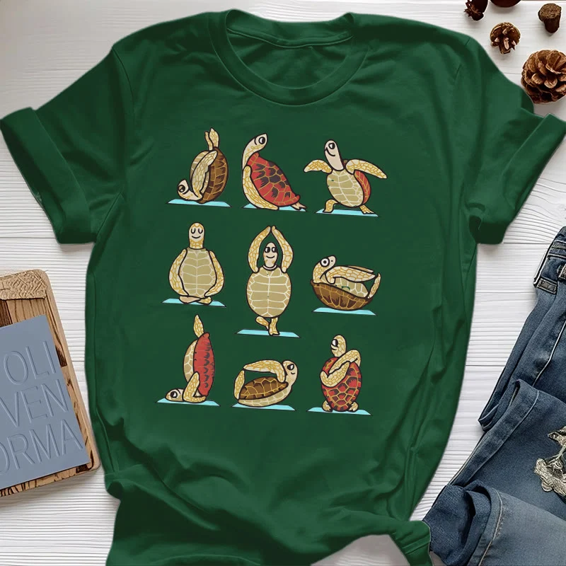 Olivenorma Yoga Schildkröte T-Shirt