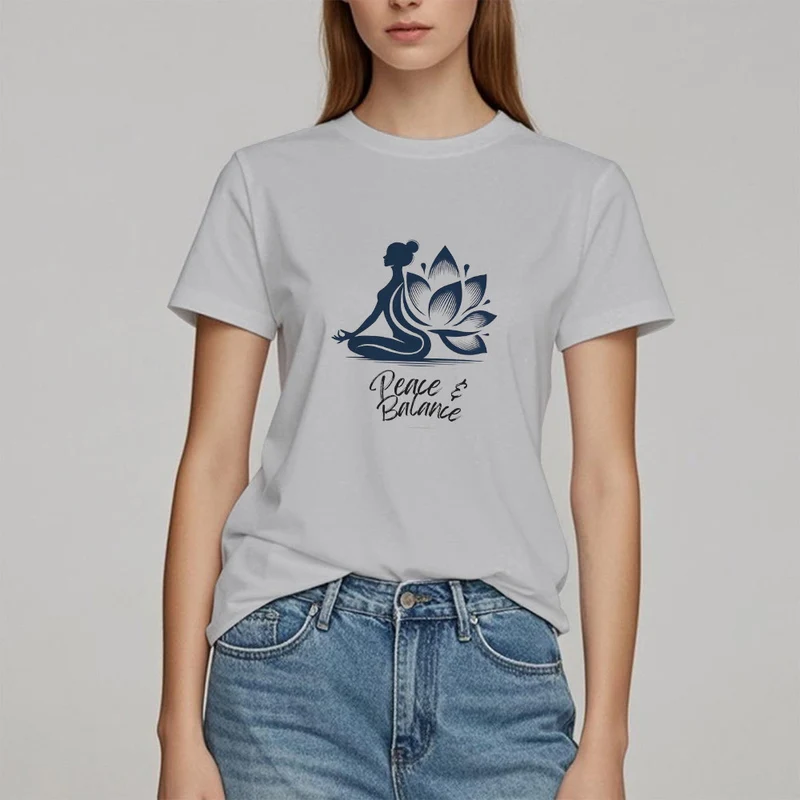 Olivenorma Peace & Balance Yoga Meditation Damen T-Shirt
