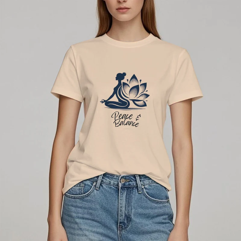 Olivenorma Peace & Balance Yoga Meditation Damen T-Shirt