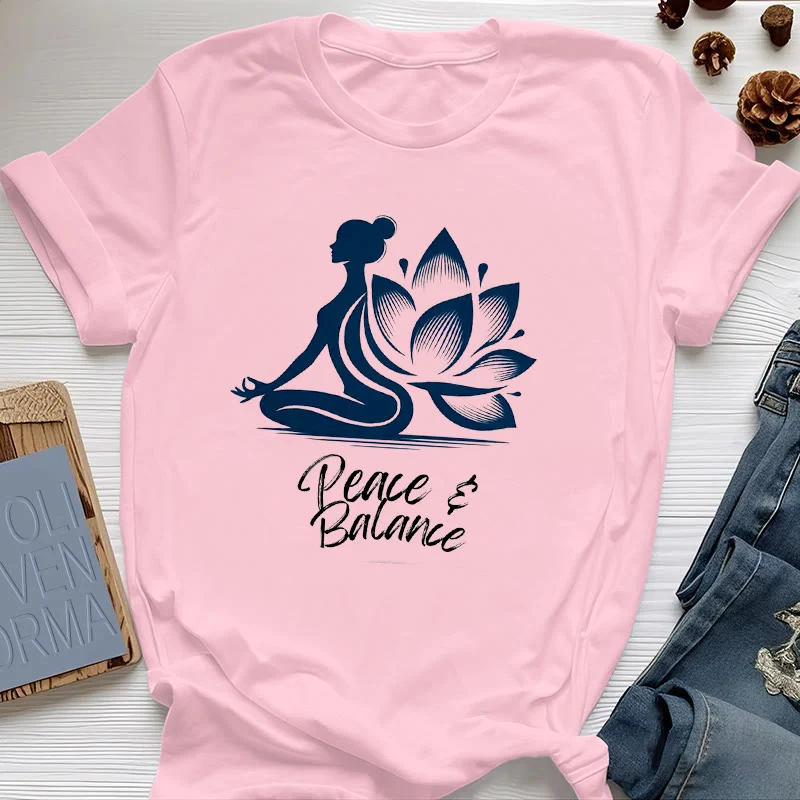 Olivenorma Peace & Balance Yoga Meditation Damen T-Shirt