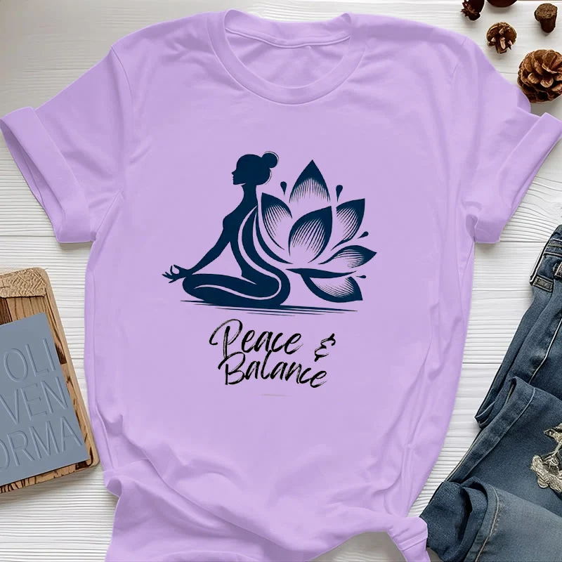 Olivenorma Peace & Balance Yoga Meditation Damen T-Shirt
