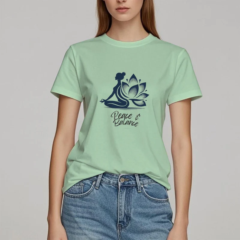 Olivenorma Peace & Balance Yoga Meditation Damen T-Shirt