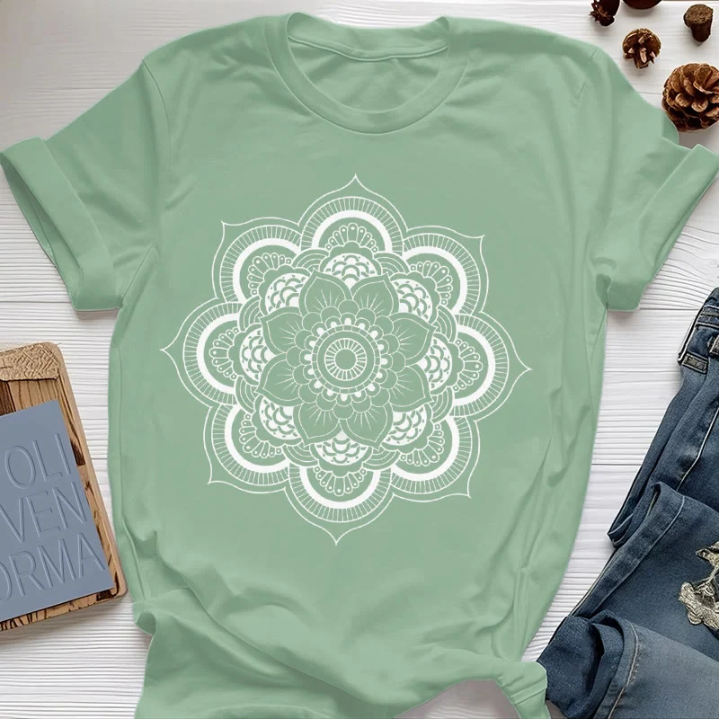 Olivenorma Mandala Lotus T-Shirt