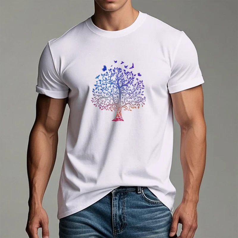 T-Shirt mit Olivenorma -Logo und „Baum des Lebens“-Aufdruck