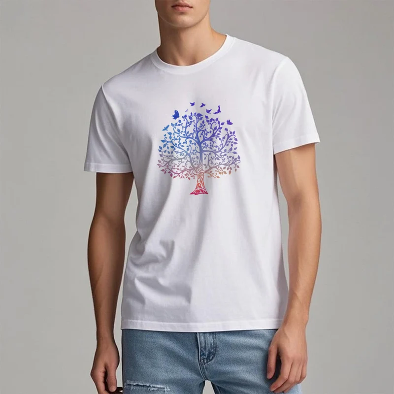 T-Shirt mit Olivenorma -Logo und „Baum des Lebens“-Aufdruck