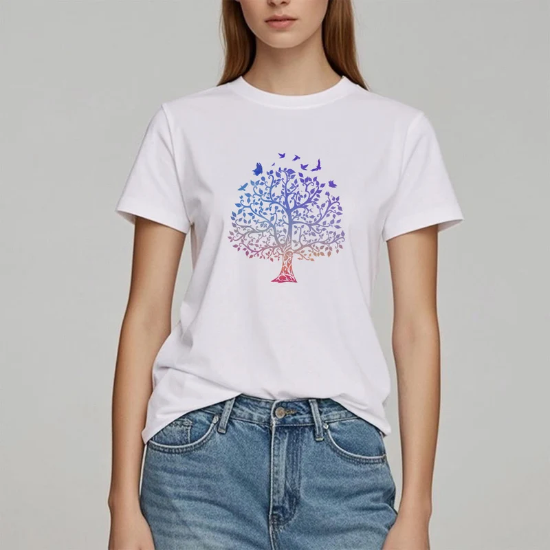T-Shirt mit Olivenorma -Logo und „Baum des Lebens“-Aufdruck