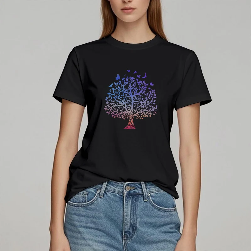 T-Shirt mit Olivenorma -Logo und „Baum des Lebens“-Aufdruck