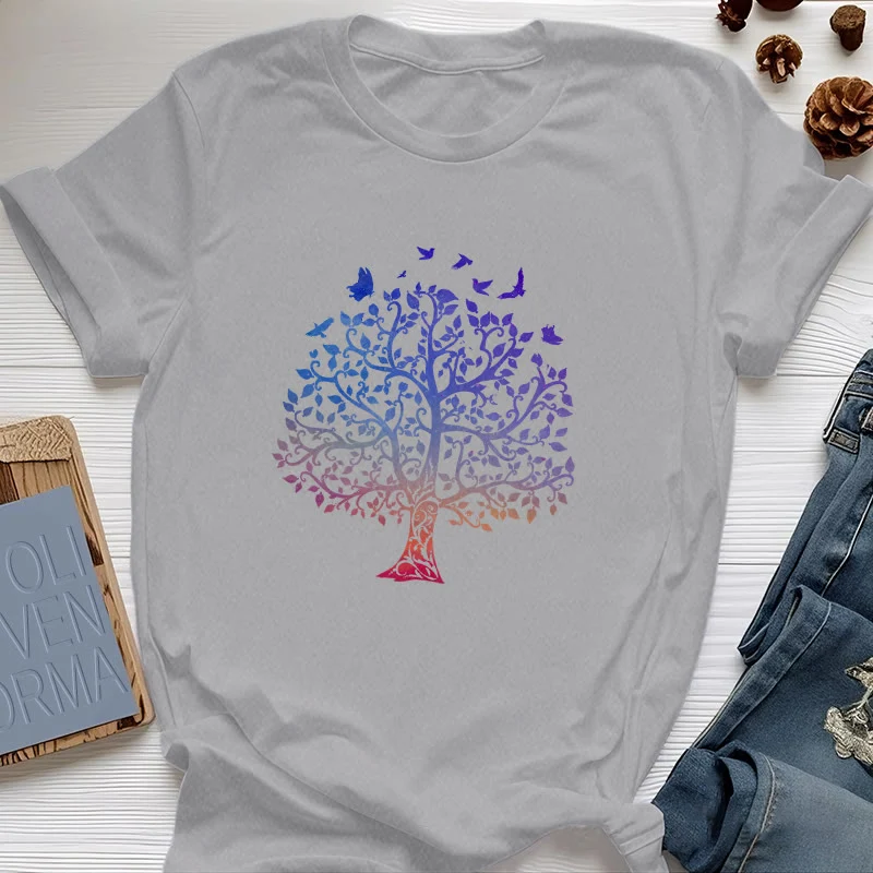 T-Shirt mit Olivenorma -Logo und „Baum des Lebens“-Aufdruck