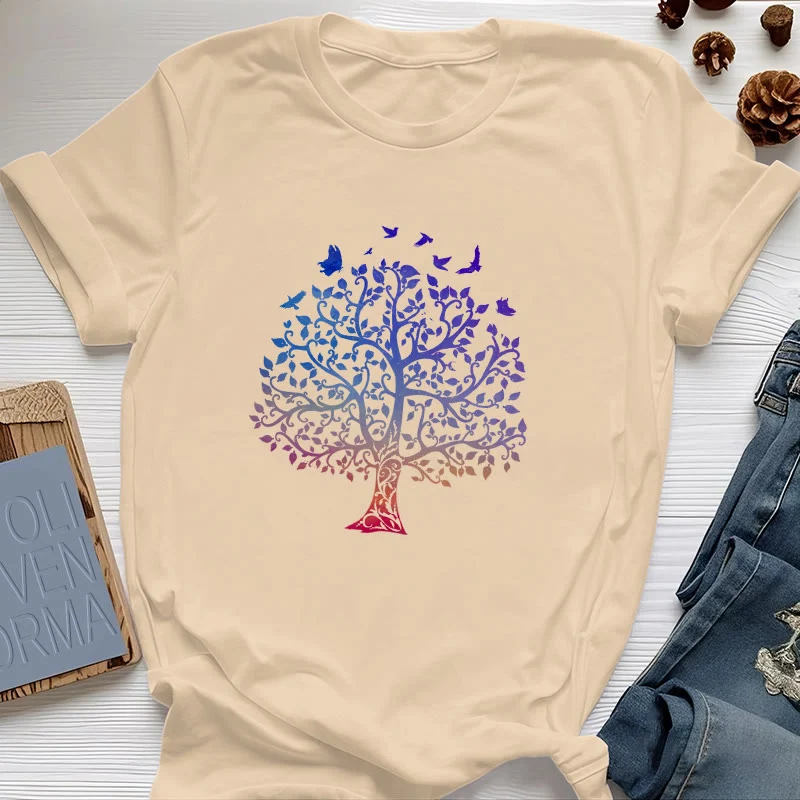 T-Shirt mit Olivenorma -Logo und „Baum des Lebens“-Aufdruck