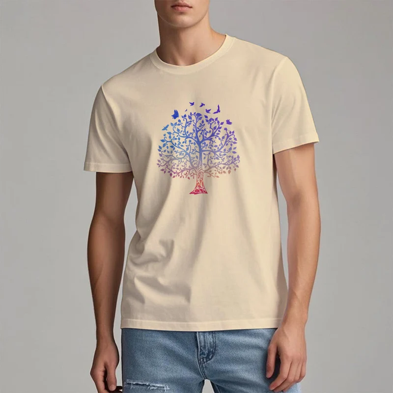 T-Shirt mit Olivenorma -Logo und „Baum des Lebens“-Aufdruck