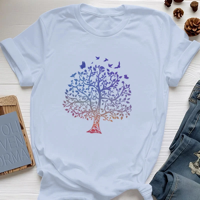T-Shirt mit Olivenorma -Logo und „Baum des Lebens“-Aufdruck