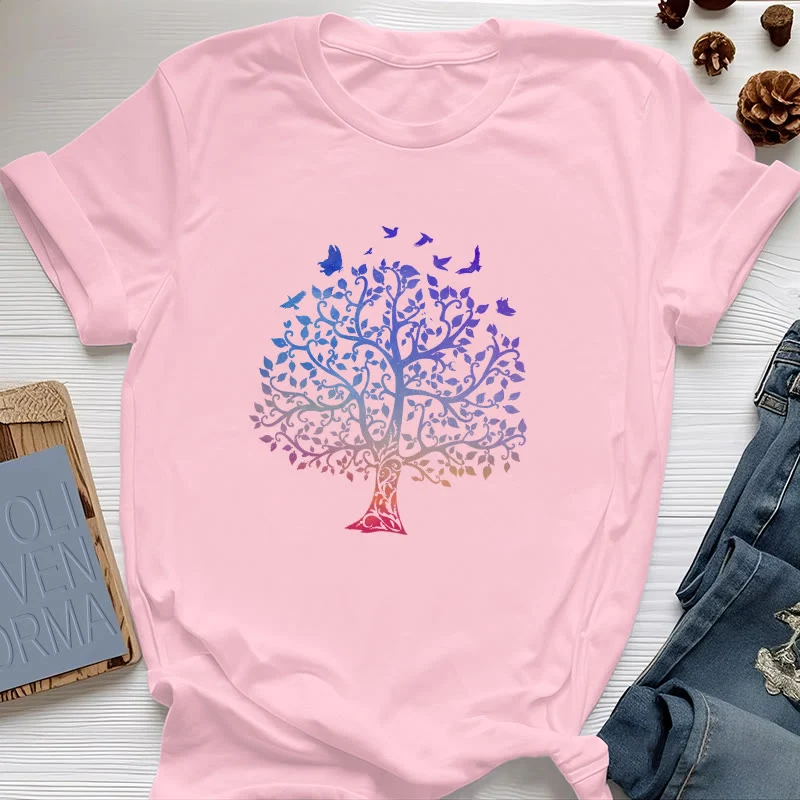 T-Shirt mit Olivenorma -Logo und „Baum des Lebens“-Aufdruck