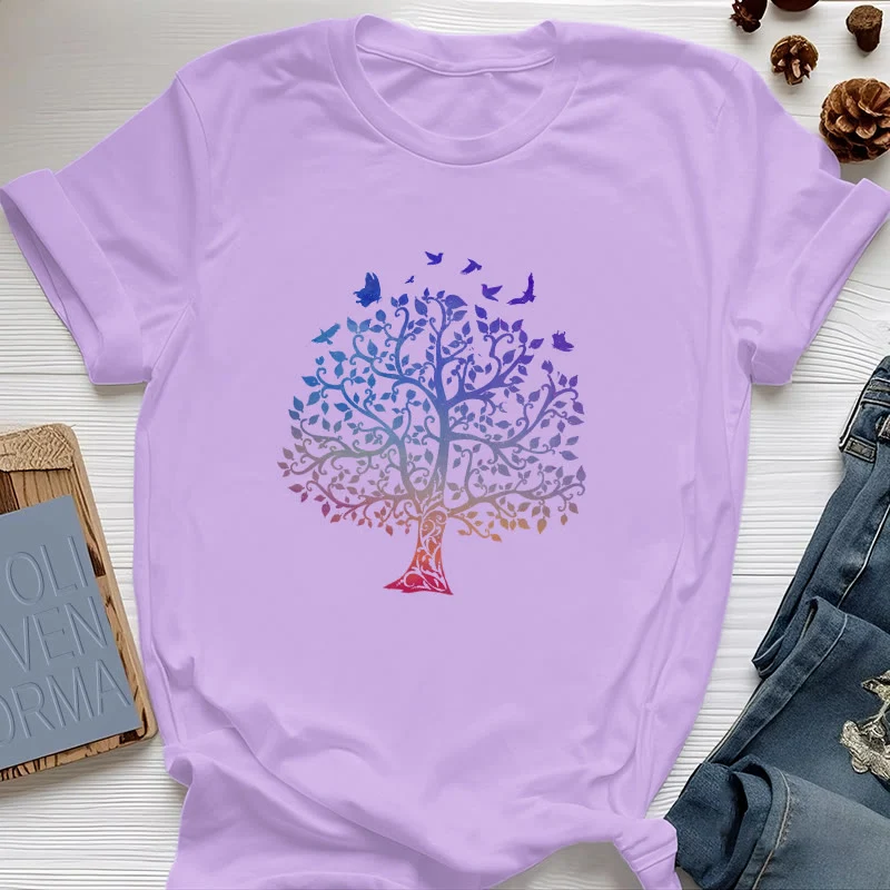 T-Shirt mit Olivenorma -Logo und „Baum des Lebens“-Aufdruck