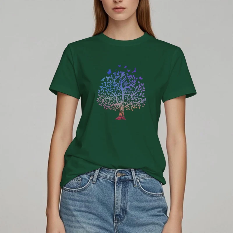 T-Shirt mit Olivenorma -Logo und „Baum des Lebens“-Aufdruck