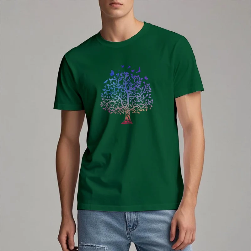 T-Shirt mit Olivenorma -Logo und „Baum des Lebens“-Aufdruck