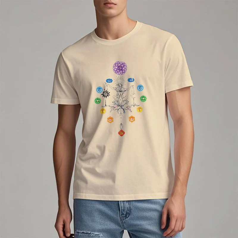 Olivenorma Verwurzeltes Chakra-Energie-T-Shirt