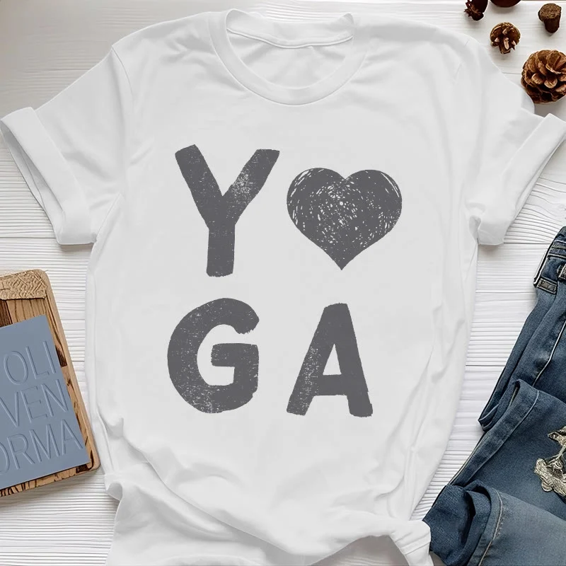 Olivenorma – Yoga-T-Shirt mit Herz-Print