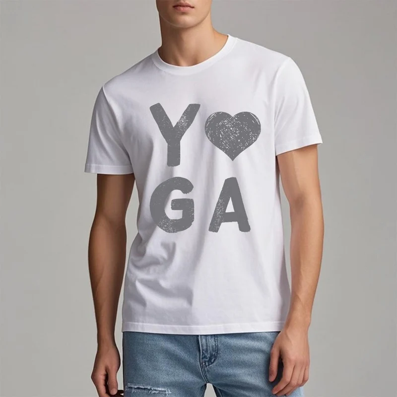 Olivenorma – Yoga-T-Shirt mit Herz-Print