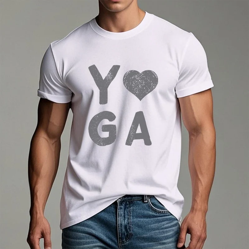 Olivenorma – Yoga-T-Shirt mit Herz-Print