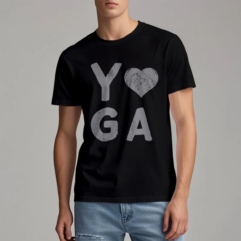 Olivenorma – Yoga-T-Shirt mit Herz-Print