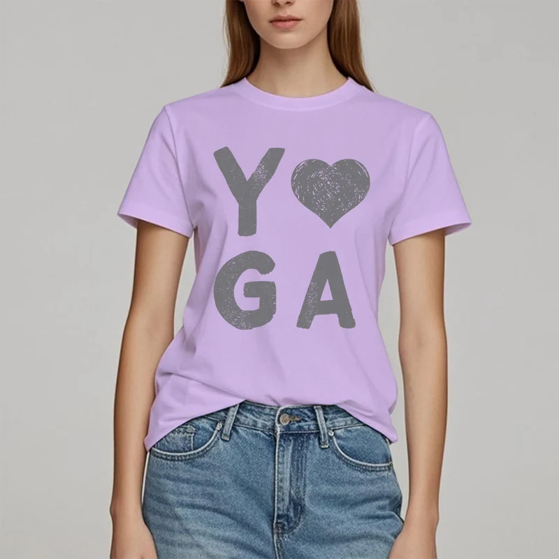 Olivenorma – Yoga-T-Shirt mit Herz-Print