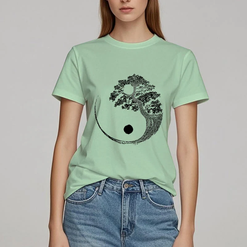 Olivenorma Yin Yang Bonsai Baum T-Shirt